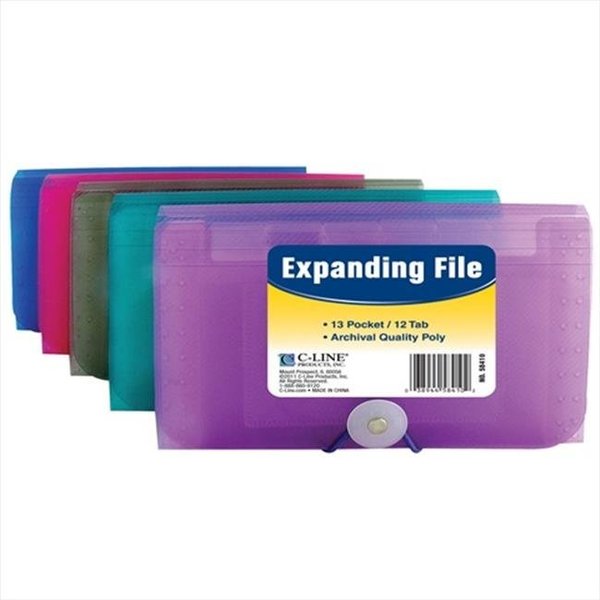 C-Line Products C-Line Products 58410BNDL8EA 13-Pocket Coupon Size Expanding File - Color May Vary - Set of 8 Files 58410BNDL8EA